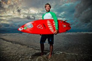 Футболист Дмитрий Сычев серфит в лайкре "SURF # 1"