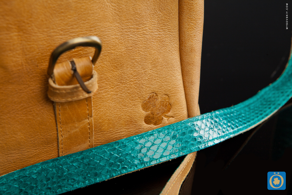 Ремешок. Дизайнерская сумка из натуральной кожи морской змеи и коровы CowSnake