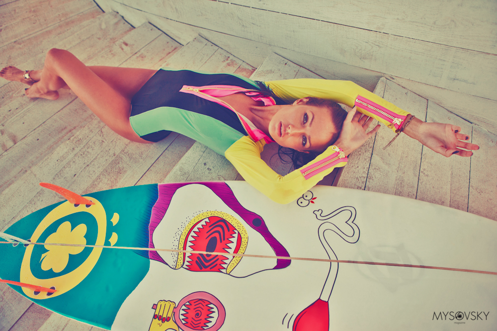 Оh girl Arina surfing Summer 2012